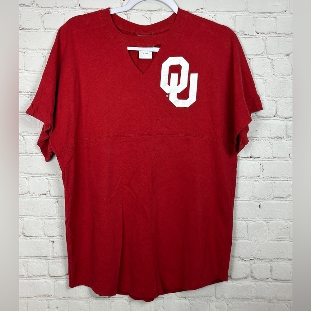 OKLAHOMA‎ SOONERS OU Knights Apparel short sleeve spirit jersey shirt, sz S, EUC